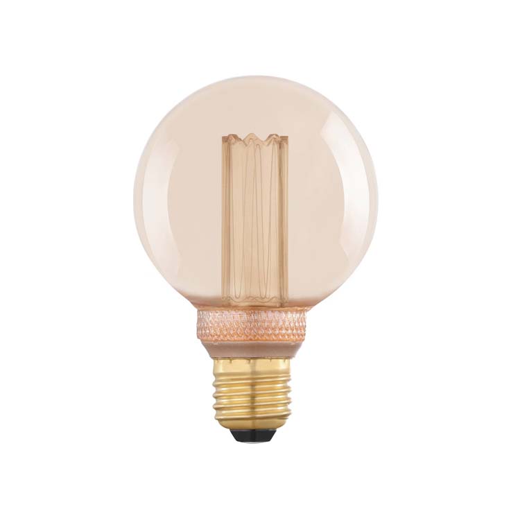 LED lamp amber vintage G80 E27 4W 170LM diam 8cm