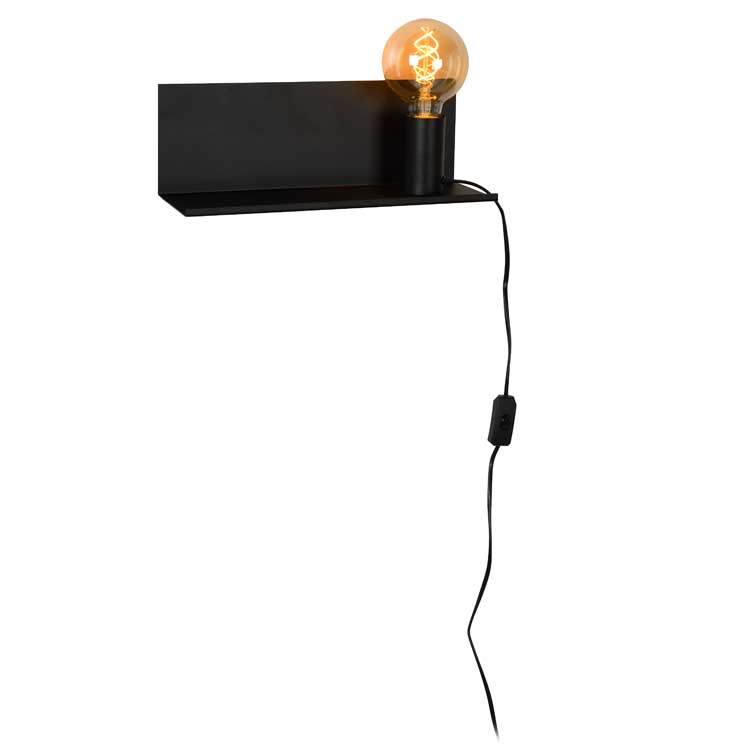 Lucide SEBO - Lampe de chevet - E27 - Noir