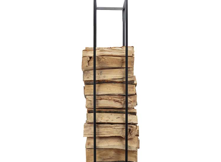 Etagère blocs de bois  noirs métal 33x33xH15 cm crré