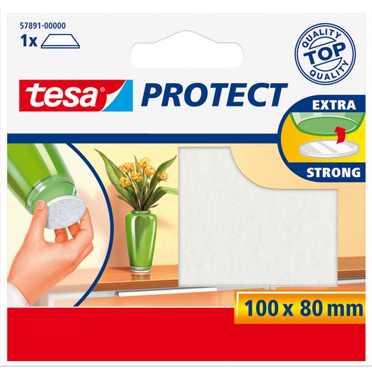 Feutre protecteur Tesa anti-rayures 80x100mm blanc