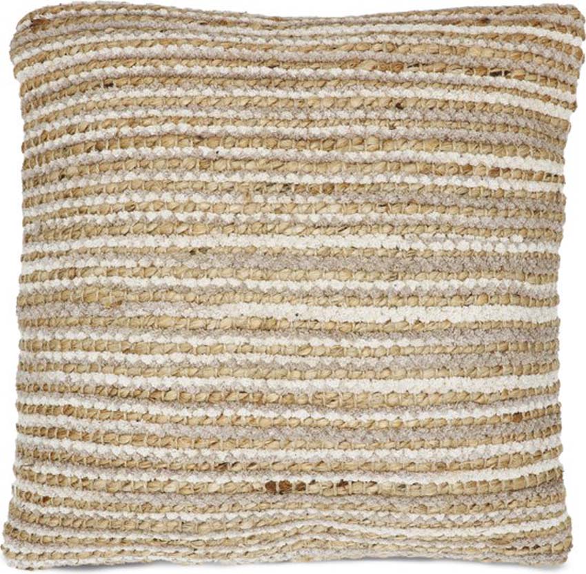 Coussin Bombay line crème/naturel 45x45cm