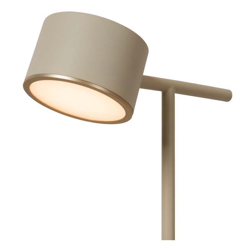 Lucide GIAN - Lampadaire - LED Dim. - 1x9W 2700K - Taupe