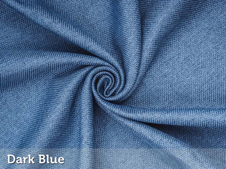 Rideau occultant tissés bleu foncé - anneaux - 1500x2500mm