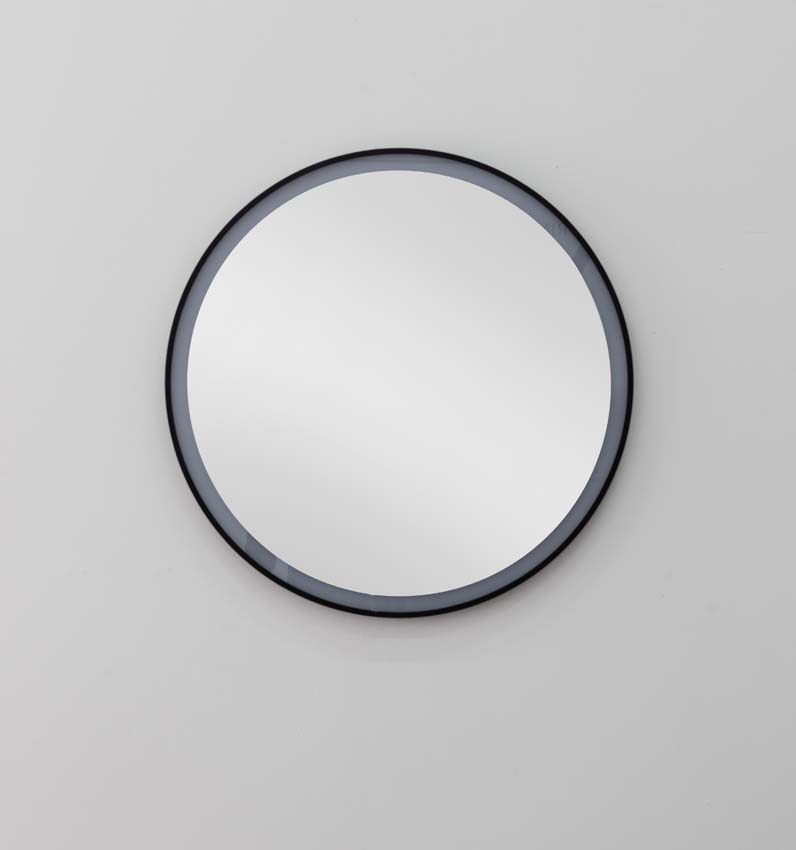 Miroir Fergie LED rond noir 800 mm anti-condensation