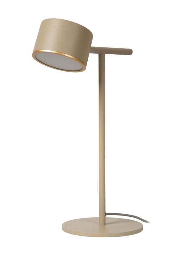 Lucide GIAN - Lampe de table - LED Dim. - 1x9W 2700K - Taupe