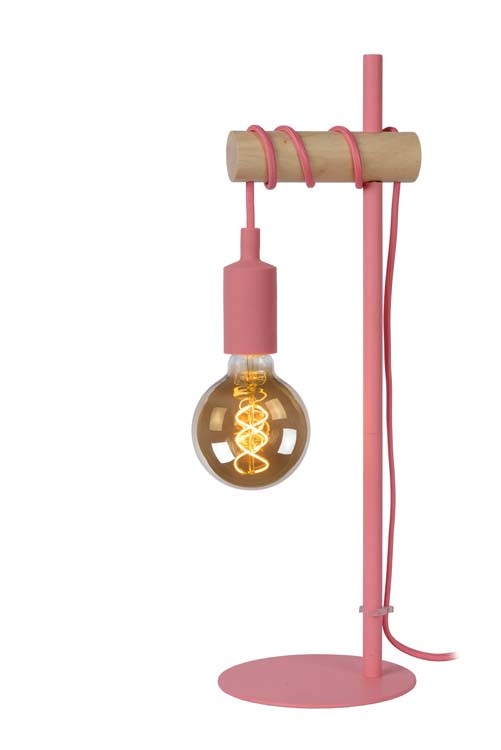 Lucide PAULIEN - Tafellamp Kinderkamer - Ø 15 cm - 1xE27 - Roze