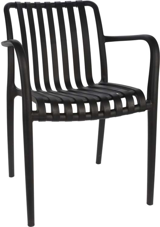 Chaise de jardin noire Palma