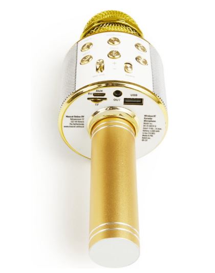 Microphone karaoké gold - sans fil