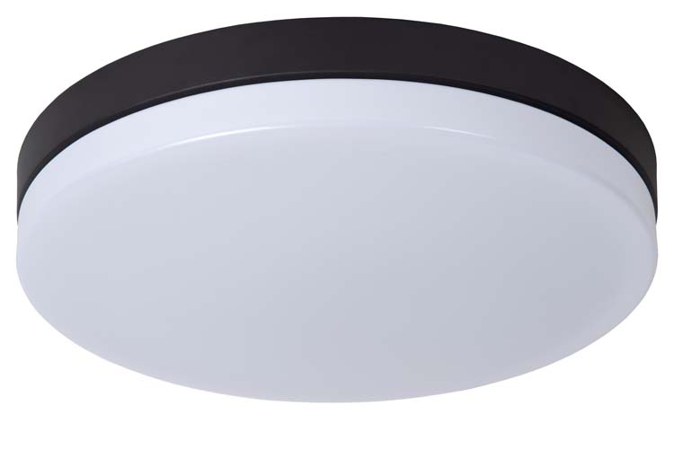 BISKIT - Plafonnière Badkamer - Ø 40 cm - LED - 1x36W 2700K - IP44 - Zwart