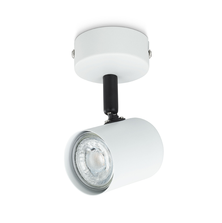 Spot en applique blanc/noir 1x LED lampe gu10 3W 250 lumen