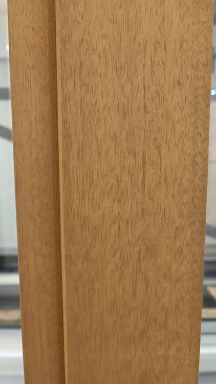 Basculante et coulissante en bois Meranti Stora D>G L2500 x H2150 mm