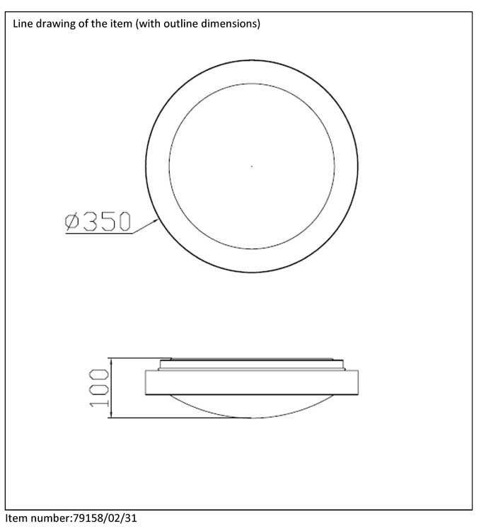 Lucide FRESH - Plafonnier Salle de bains - Ø 35 cm - E27 - IP44 - Blanc