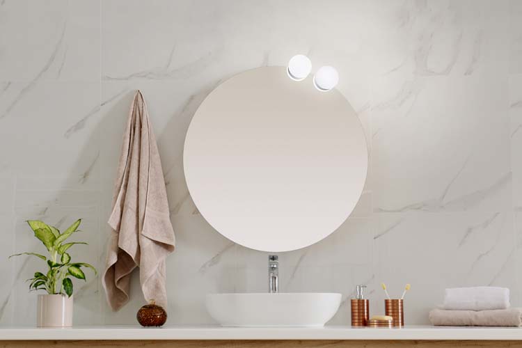Spiegelverlichting badkamer rond chroom 485 lumen 5W