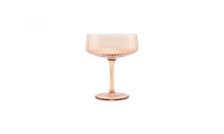 Verre à champagne coupe Ray amber 23cl set de 4