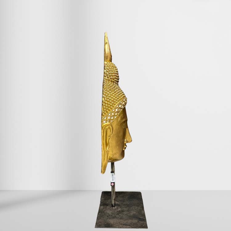 Boedha Hoofd op voet goud 85cm