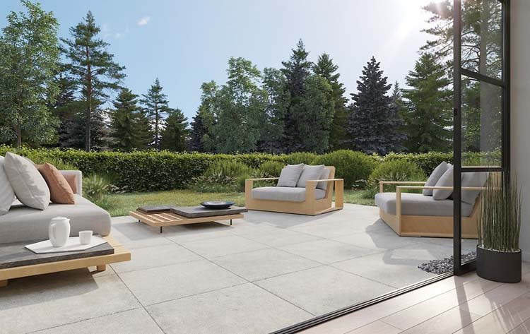 Dalle de terrasse Imperial gris claire 59.2x59.2x2