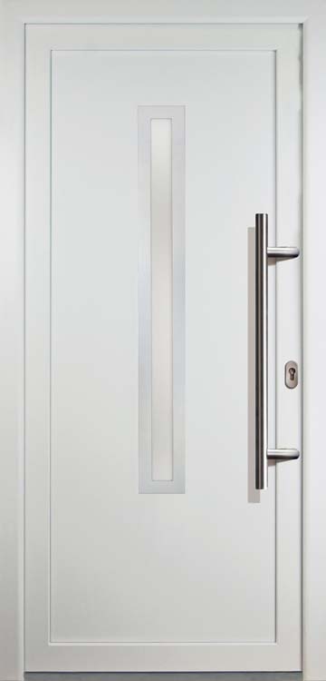 Porte extérieure alu blanche/blanche L 980 x H 2080 D Elvita