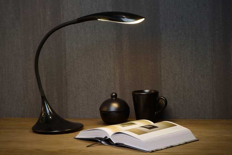 Lucide EMIL - Lampe de bureau - Ø 17 cm - LED Dim. - 1x4W 3000K - Noir