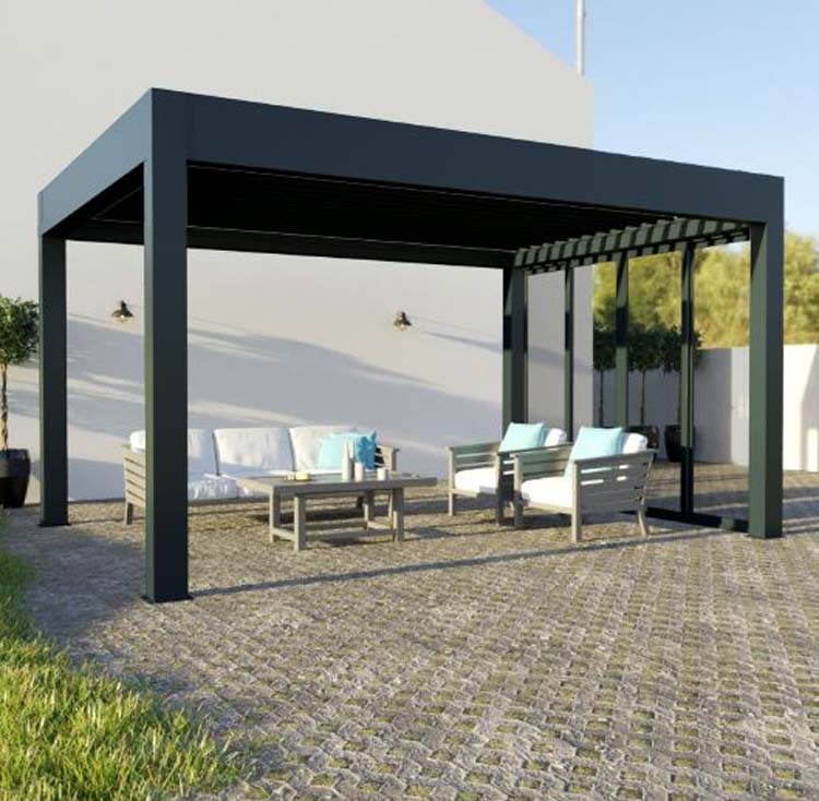 Baie coulissante pour pergola Sya B341xH240cm