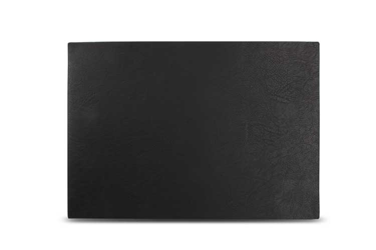 Placemat Layer look de cuir noir 43x30 cm