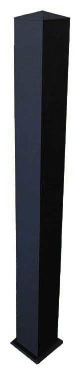 Poteau aluminium structure noir avec pied 15x15x210