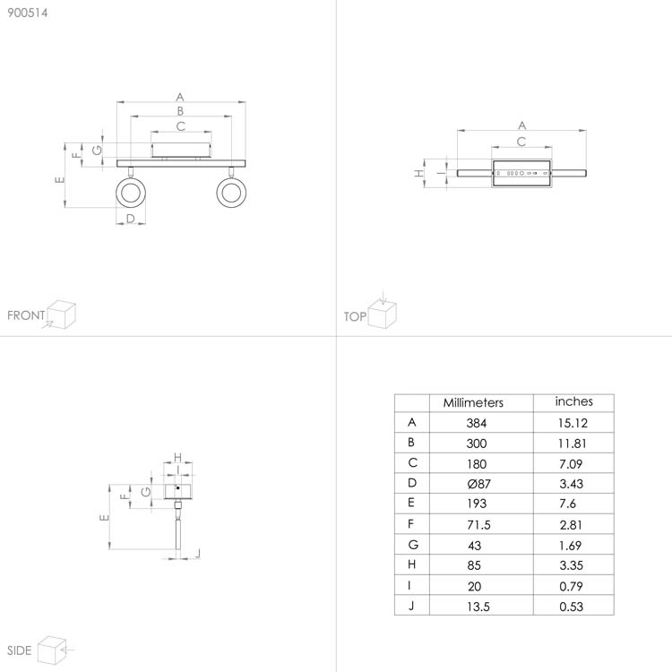 Plafondspot Cardi 2 spot zwart 2x3.2W 800LM