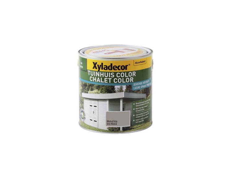 Xyladecor Color houtbeits tuinhuis 2,5l mistral grijs