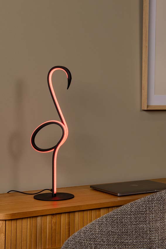 Lucide FLAMINGO - Lampe de table - LED Dim. - Rvb - Multicolor