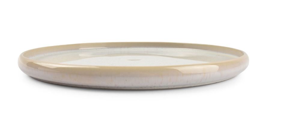 Assiette Curvy perle 26 cm