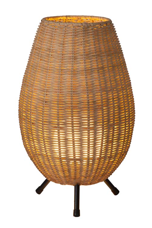 Tafellamp - Ø 22 cm - 1xG9 - Licht hout