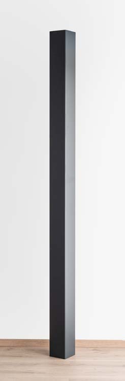 Poteau portail alu oni anthracite avec pied 15x15x250cm