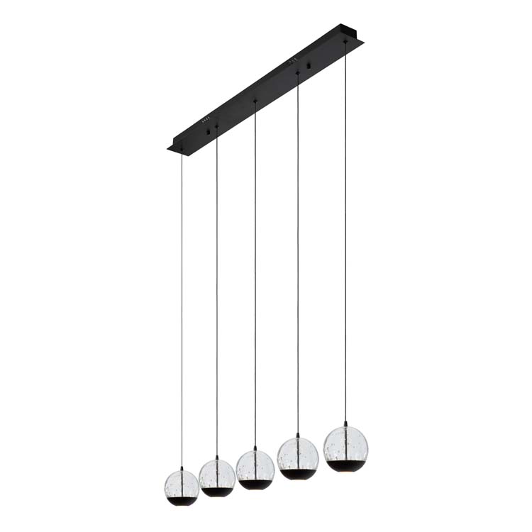 Lucide SENTUBAL - Suspension - LED Dim. - 5x5,3W 2700K - Noir