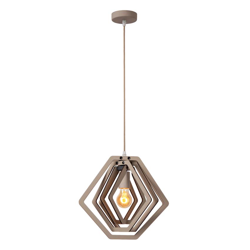 Lucide MAURO - Hanglamp Kinderkamer - 1xE27 - Taupe