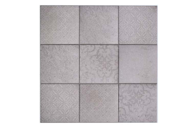 Mosaïque vinyle shabby chic grise 30 x 30 cm