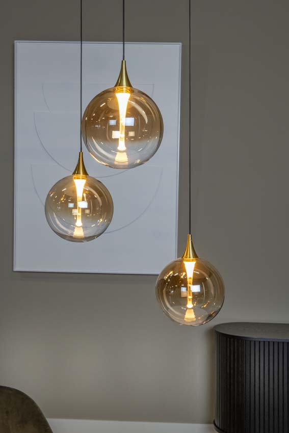 GISELA - Suspension - Ø 36 cm - LED Dim. - 3x4,3W 2700K - Ambre