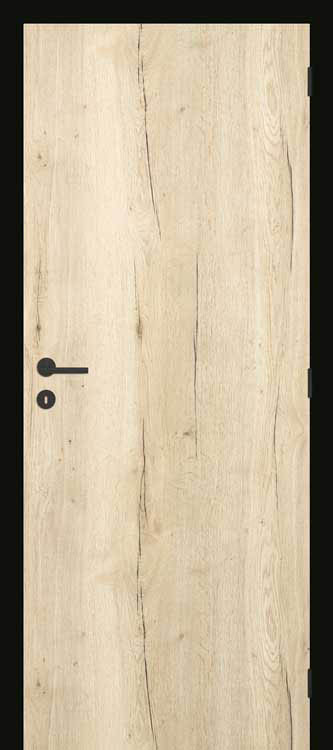 Binnendeur Compleet Prof 63x201.5cm Real Wood Vert + Black 230-255mm Rechts