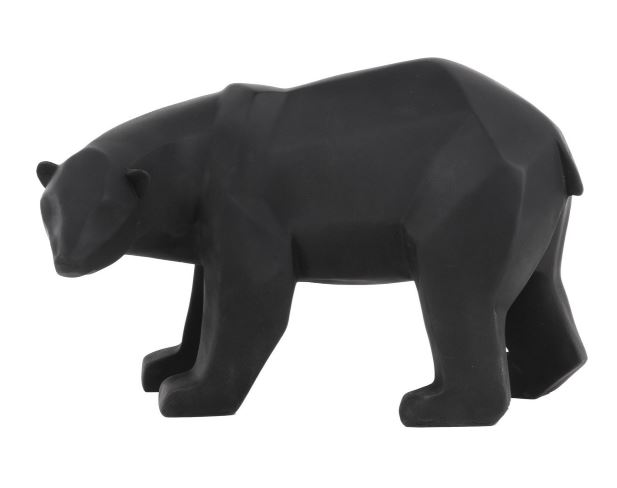 Beeld origami beer zwart large
