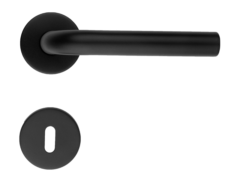 Poignée de porte forli L shape 19mm noir R+E
