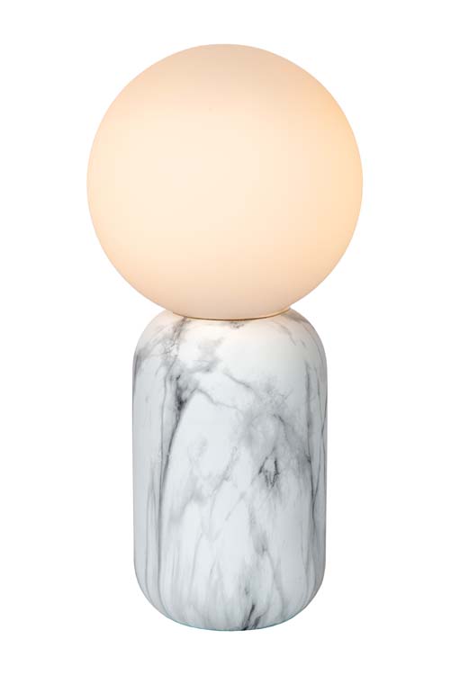 Lampe de table - Ø 15 cm - 1xE27 - Blanc