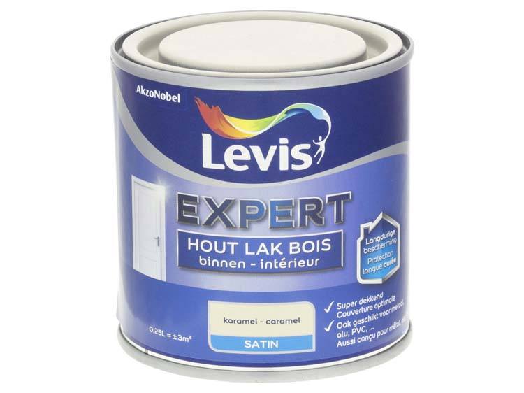 Levis Expert lak binnen zijdeglans 0,25l karamel