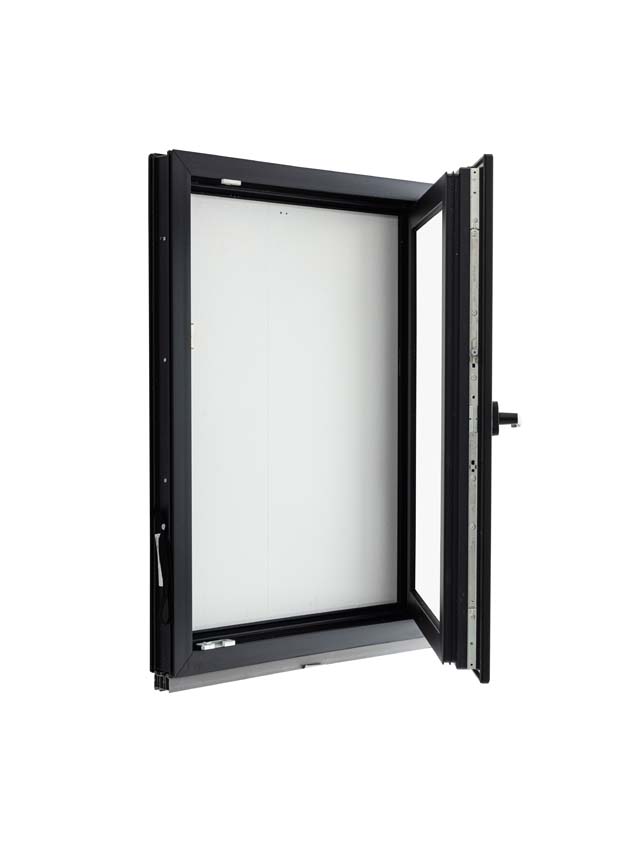 1-VAN Châssis oscillo-battant pvc Elegant noir/noir B750xH1000 mm D