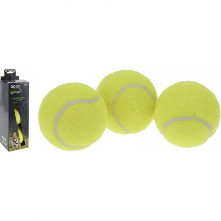 Balles de tennis pour chien lot de 3