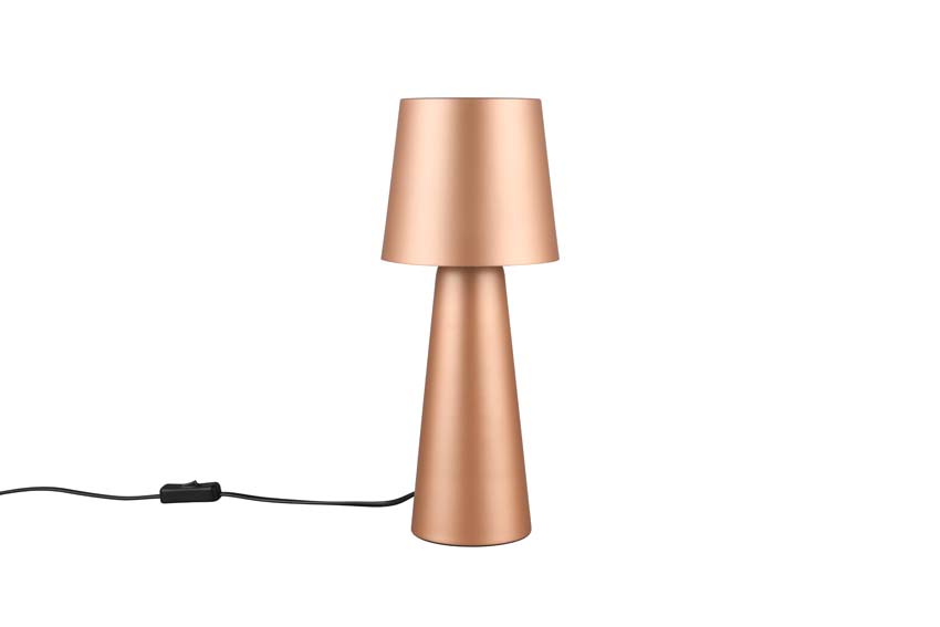 Lampe de table - bronze - E27 - sans ampoule - Ø 16 cm - hauteur 40 cm