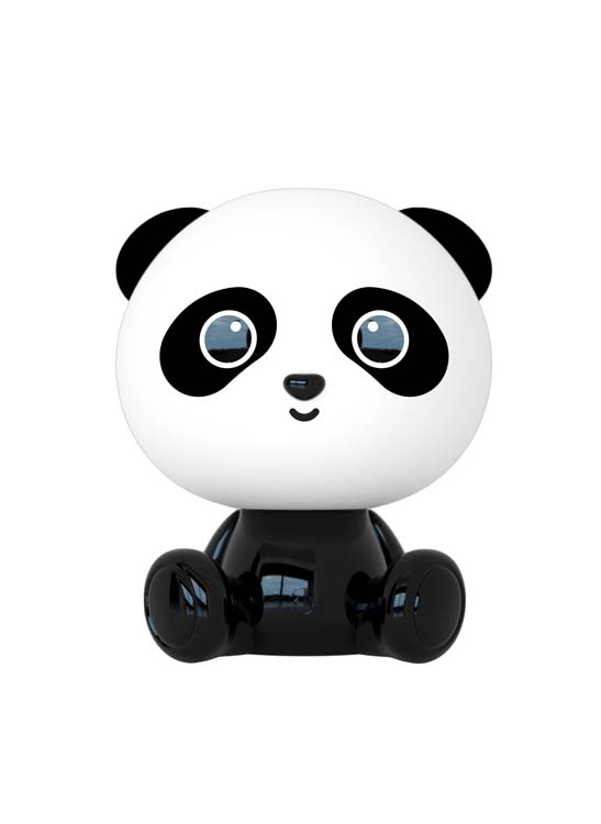 Lucide DODO PANDA - Lampe de table Chambres d'enfant - LED Dim. - 1x3W - 3 StepDim - Noir