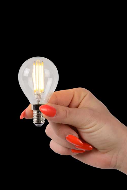 Lucide LED BULB - Filament lamp - Ø 4,5 cm - LED Dimb. - E14 - 1x4W 2700K - Transparant