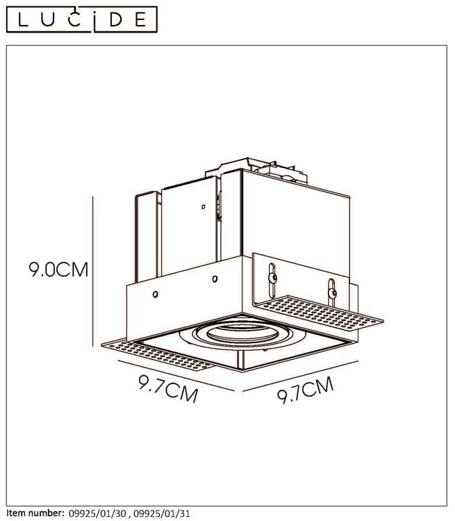 Lucide TRIMLESS - Spot encastrable - GU10/5W - Blanc