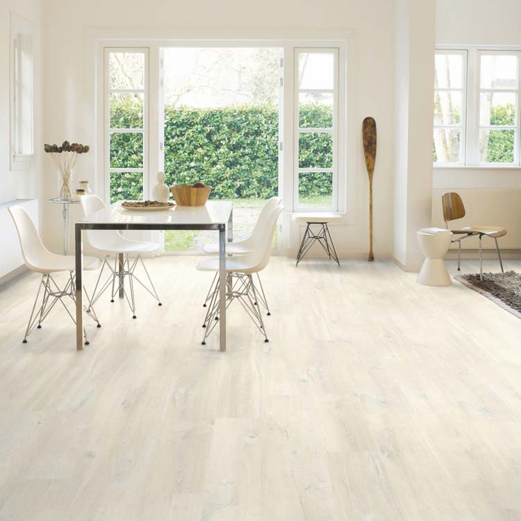 Stratifié Quick-Step Creo 7mm - Chêne Charlotte blanc