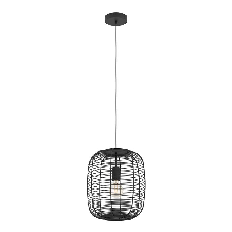 Hanglamp zwart staal E27 Ø 32,5 cm