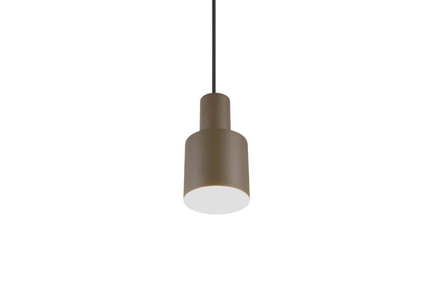 Hanglamp taupe excl lamp diam 12 cm