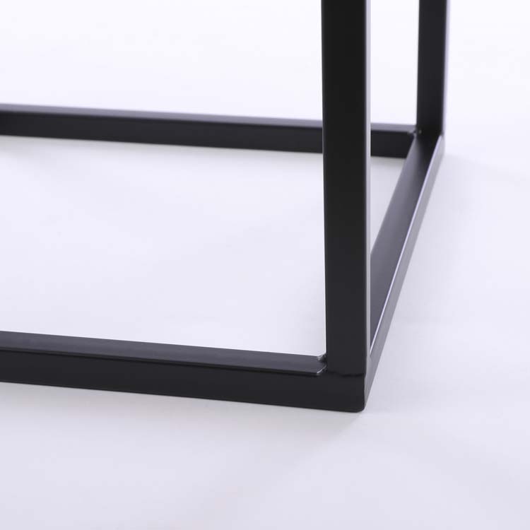 Table d'appoint noire en fer 35x35x33 cm